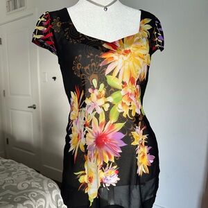 Vibrant Floral Women's Blouse